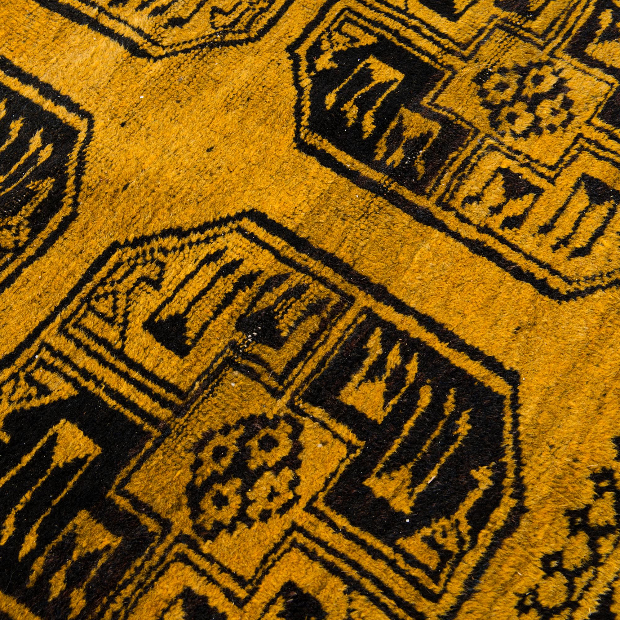 An Afghan carpet, old. Circa 280x202 cm.