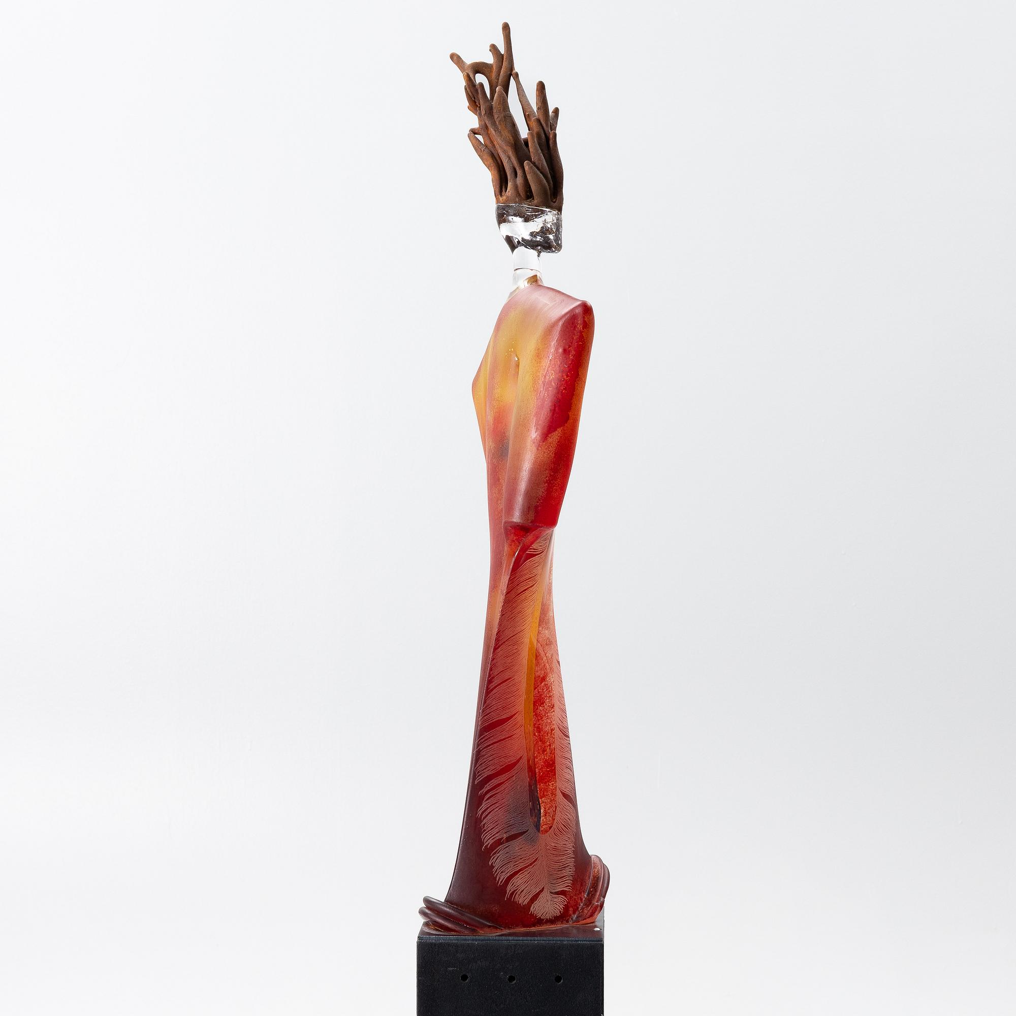 Kjell Engman, skulptur, glas, Kosta Boda, unik.