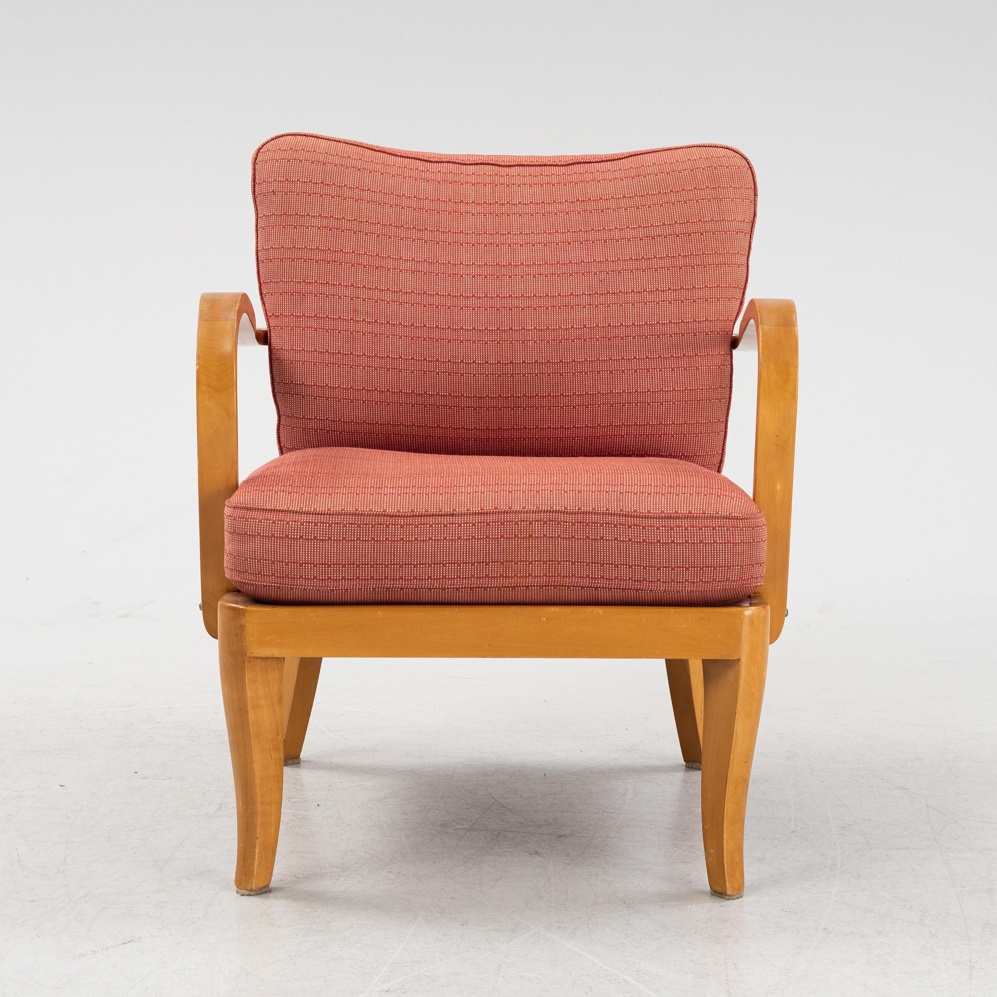 Wilhelm Knoll, fåtölj, Swedish Modern, Knolls Moderna Möbler, 1940-tal.