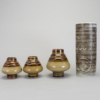 OLLE ALBERIUS, 4 vaser i stengods, bla "Sarek", Rörstrand, 1960-/70-tal.