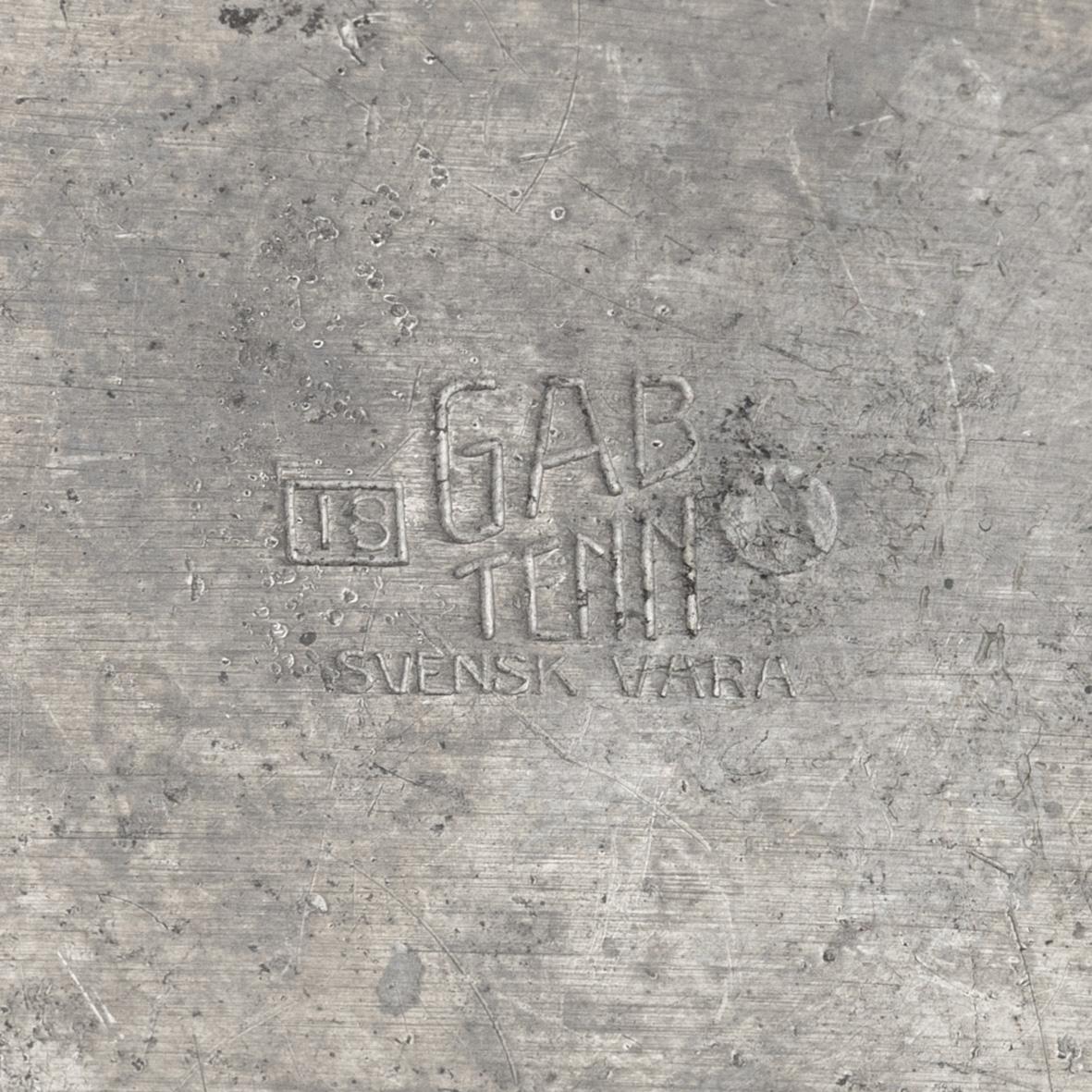 Three pewter vases, bearing the mark of GAB, Stockholm, 1933-35.
