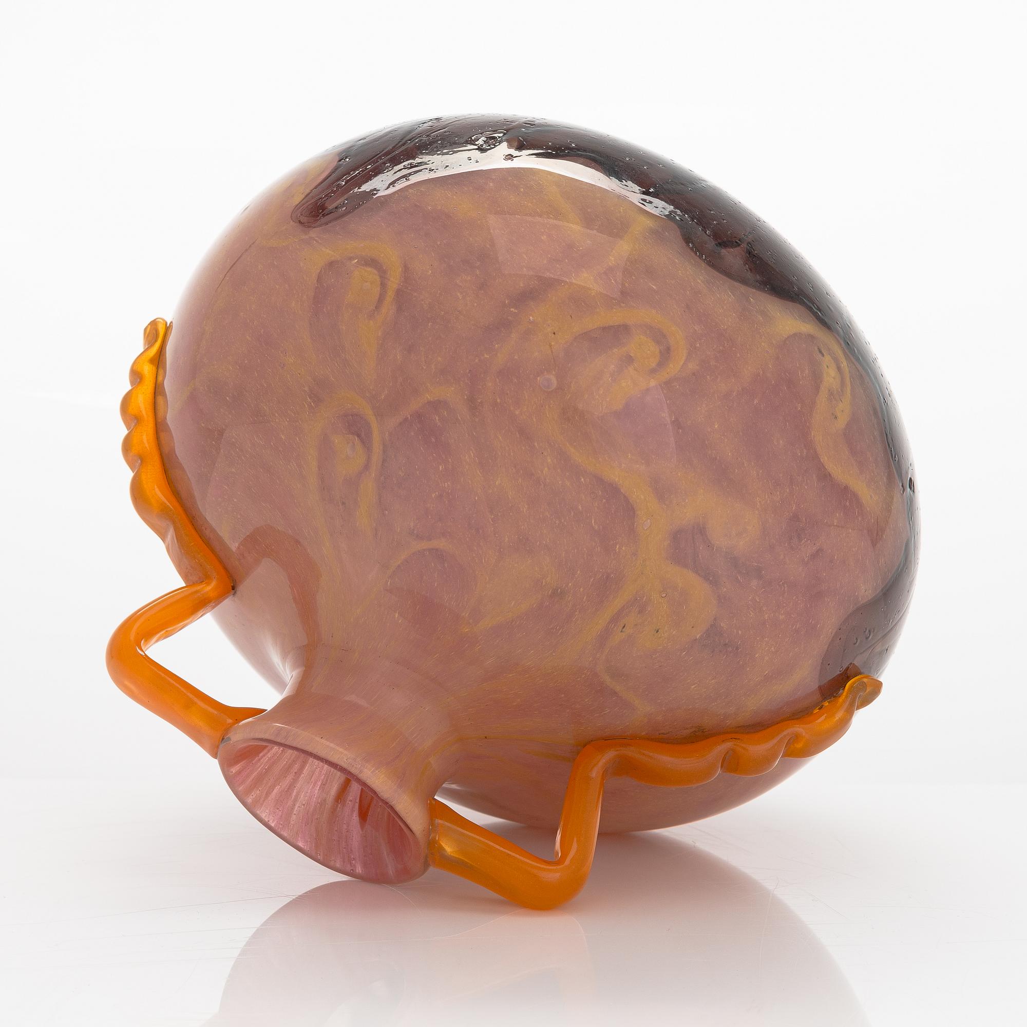 Charles Schneider, A 1920s/30s signed glass vase, France.