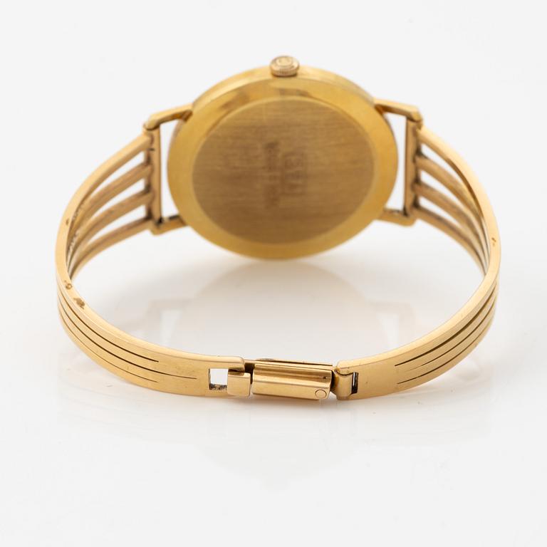 Certina, wristwatch, 18K gold, bracelet in 18K gold, 33.5 mm.