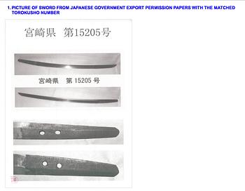 JAPANSKT SVÄRD, stål, sign Kanenaka, period Muromachi/ Momoyama (1392-1615).