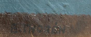 ESAIAS THORÉN, olja på pannå, sign.