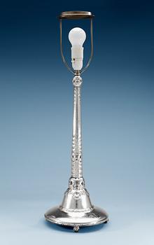 1114. A K Andersson Art Nouveau silver table lamp, Stockholm 1918.