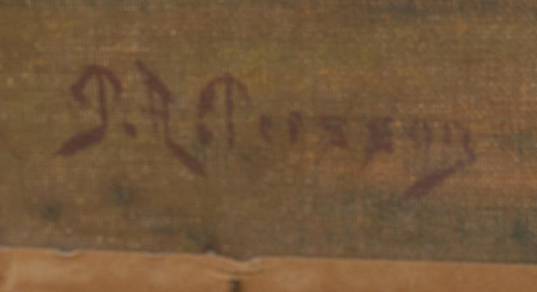 PETER ADOLF PERSSON, oil on canvas, signed on painting on the reverse.