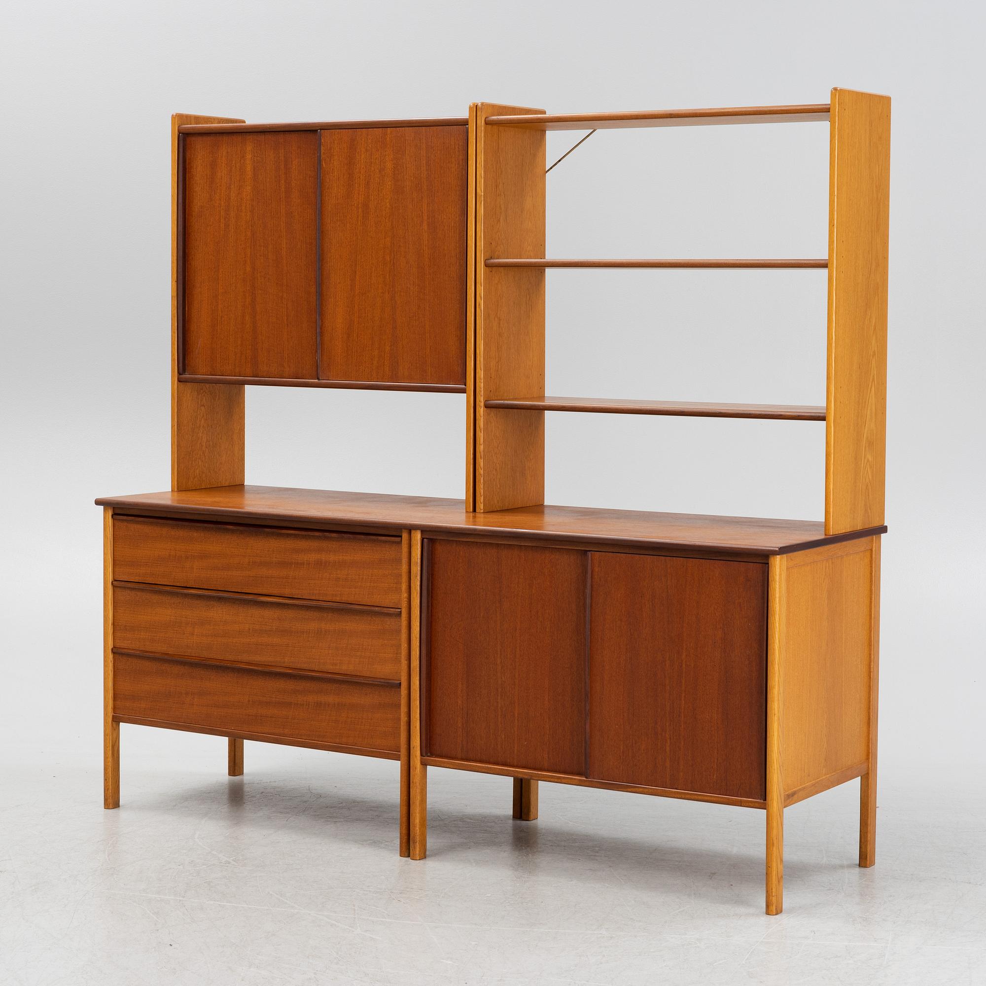 A teak veneered mid Century bookcase.