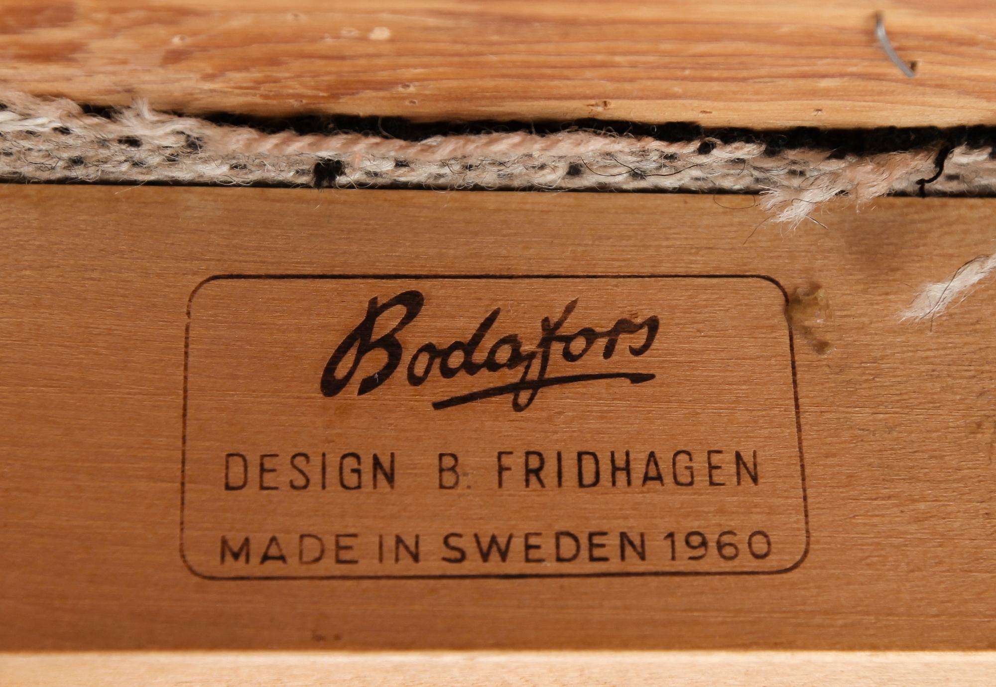MATGRUPP, 7 delar, Bertil Fridhagen, Bodafors, 1960-tal.