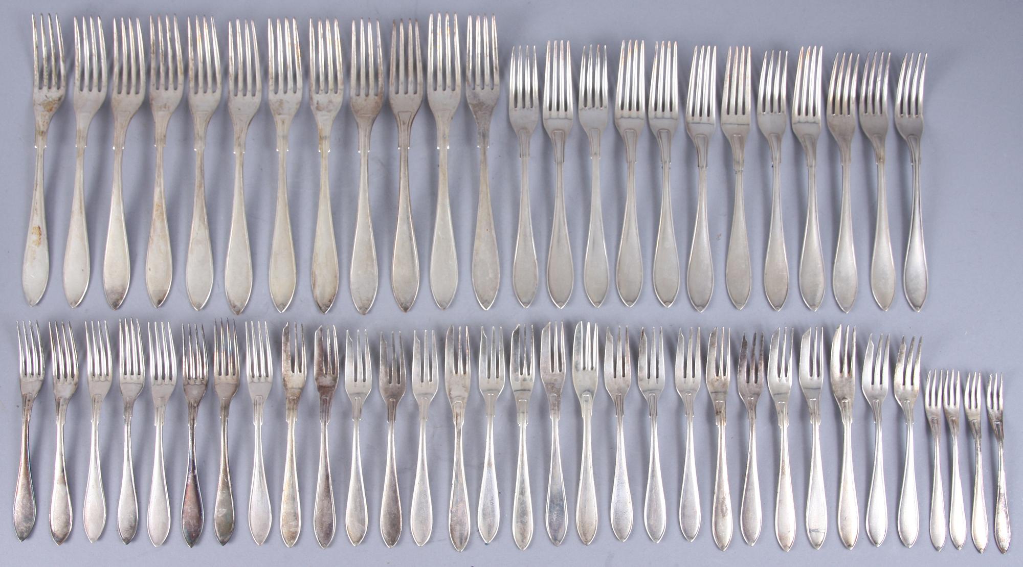 BESTICK, 138  st, vitmetall, "Svensk Spetsig".