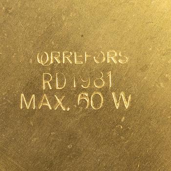 A PAIR OF TABLE LAMPS,  Orrefors, second half of the 20th century.