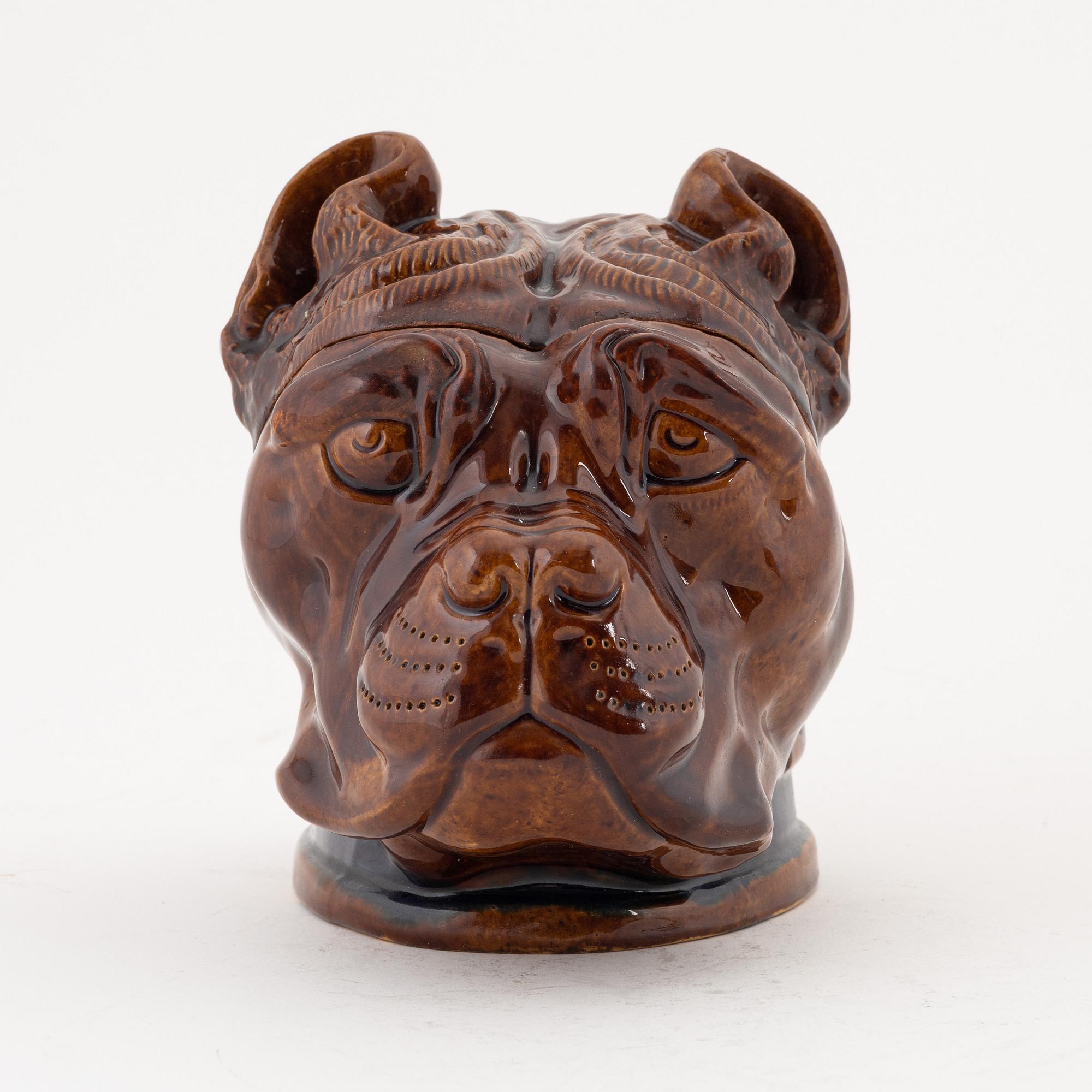 Albin Hamberg, an earthenware tobacco jar, Höganäs, Sweden, early 20th century.