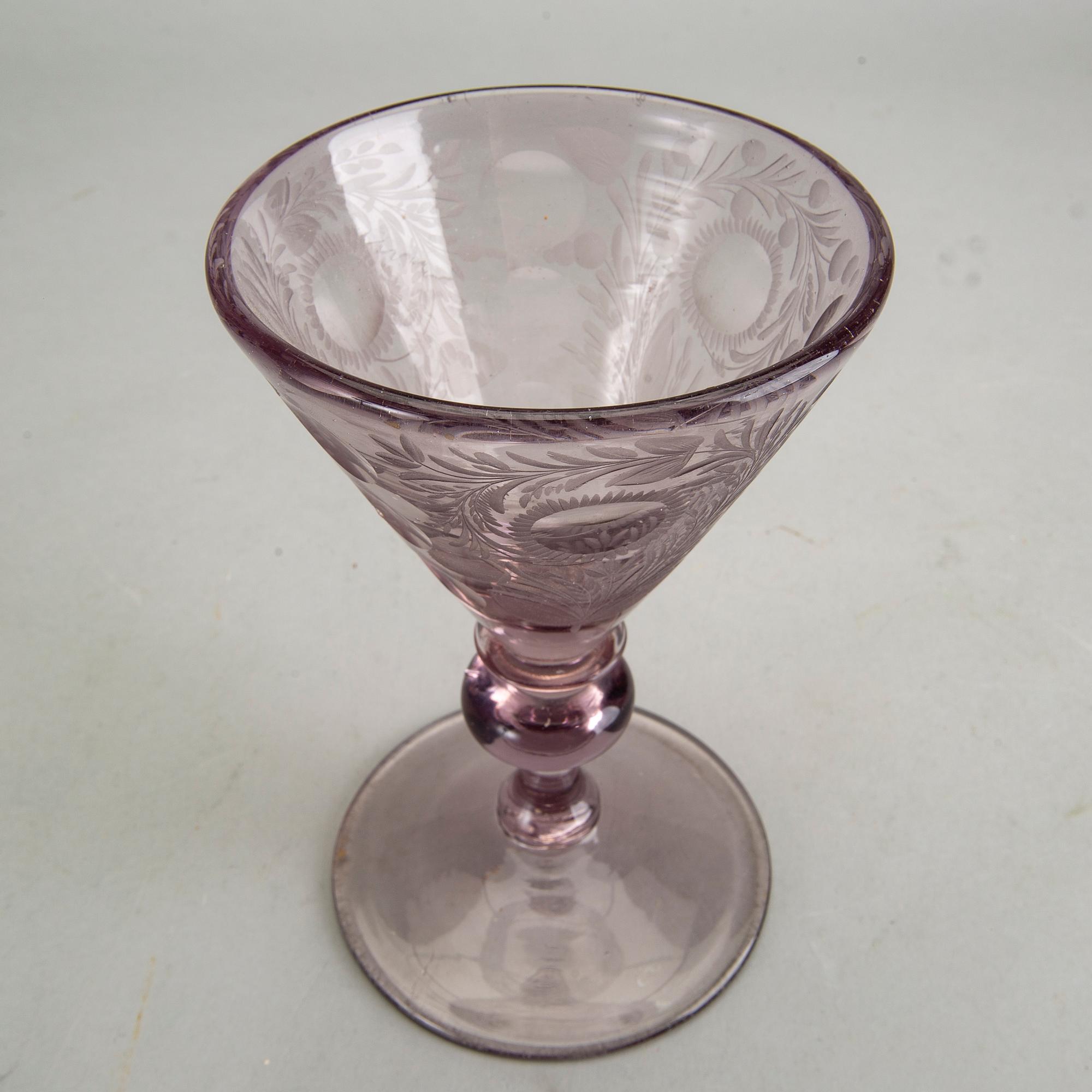 An 18th century probably German glass cup.