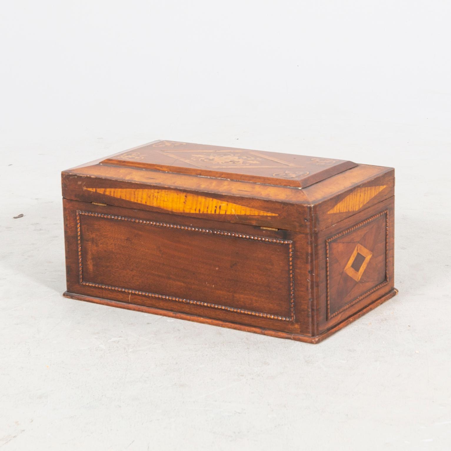 An 18th century mahogany box.