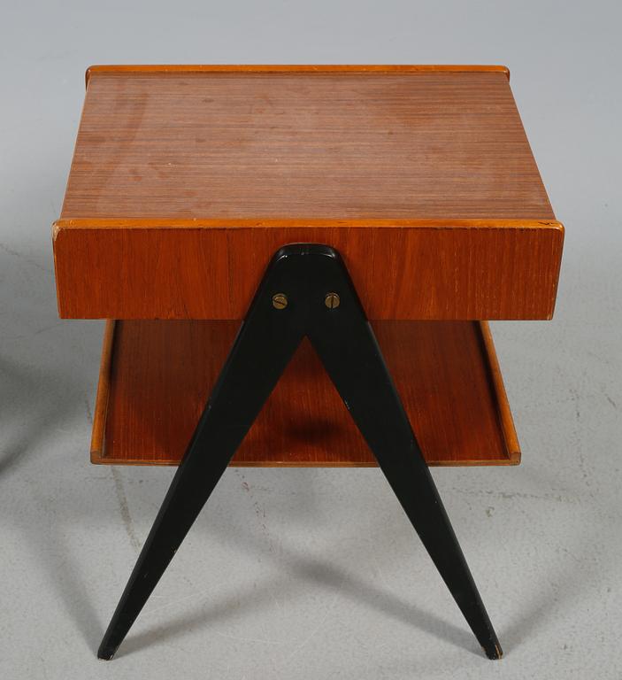 SÄNGBORD, ett par, 1950-/60-tal.