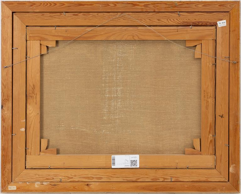 Lindorm Liljefors, Älg, kalv och hund på myr.