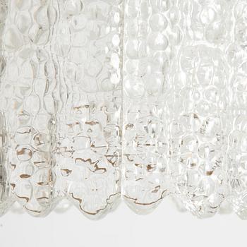 Carl Fagerlund, Ceiling lamps, a pair, Orrefors, second half of the 20th century.