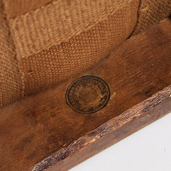 Taburetter, ett par av Jakob Malmsten (mästare i Stockholm 1780-1788), signerade, Gustavianska.