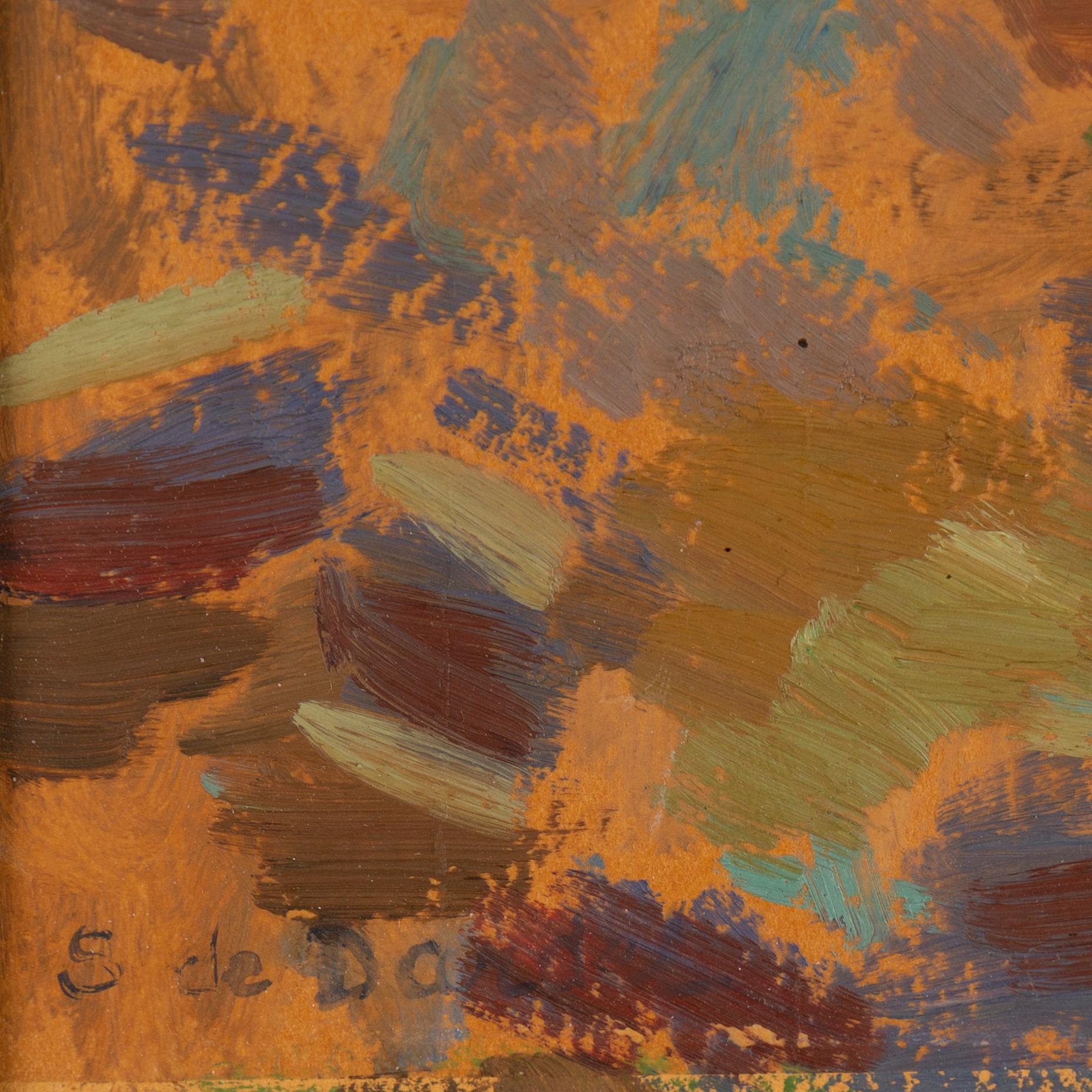 SIMONE DE DARDEL, oil on panel, signed.