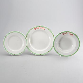 A  47 pcs "God Jul" porcelain dinner service from Rörstrand later part of the 20th century.