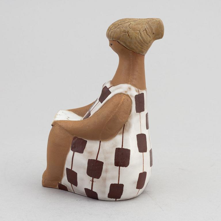 Lisa Larson, figurin, stengods, "Charlotta" ur serien "ABC-flickorna", Gustavsberg.