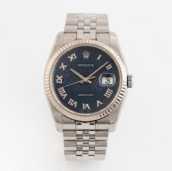 Rolex, Datejust, "Jubilee Dial", wristwatch, 36 mm.