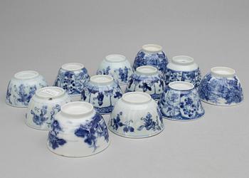 FAT samt KOPPAR, 12 st, porslin, Kina 1800 samt 1900-tal.