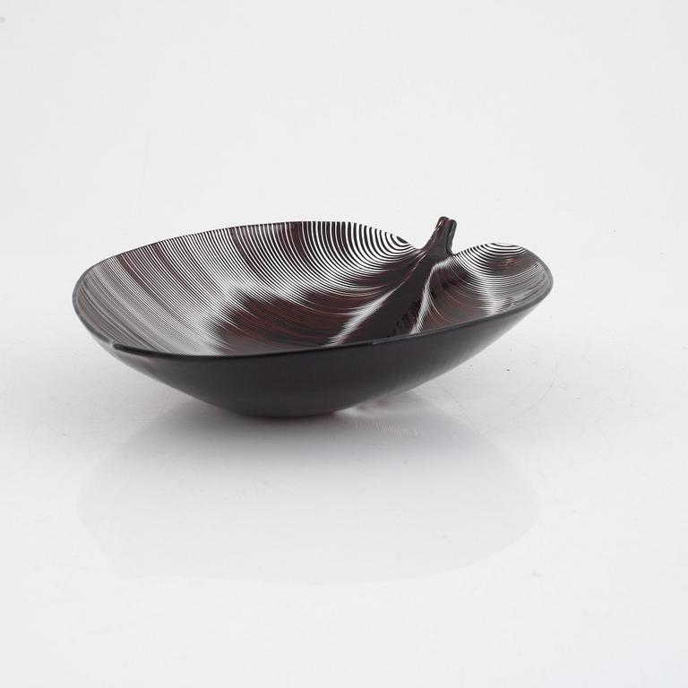 Tyra Lundgren, bowl dish, Venini Murano, Italy, 1950s.