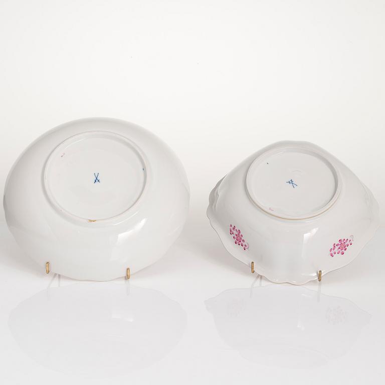 MAT- OCH KAFFESERVIS, 77 delar, porslin, Meissen, "Indische malerei", 1900-talets andra hälft.