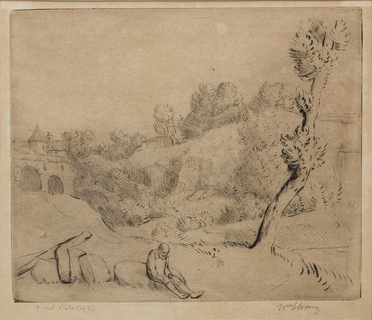 WILLIAM STRANG, etching, signed.