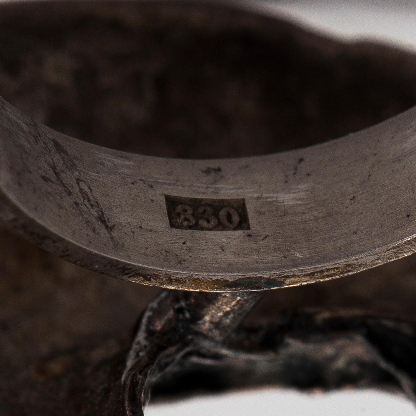 Helky Juvonen, armband och ring, silver, 1970-tal.