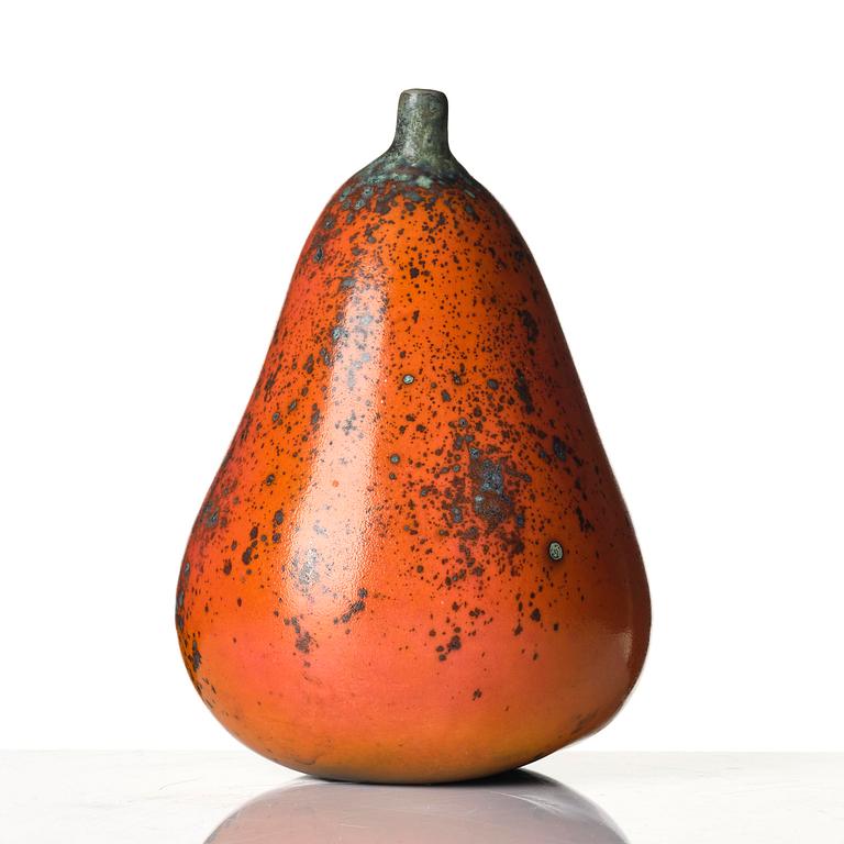 Hans Hedberg, a faience sculpture of a pear, Biot, France.