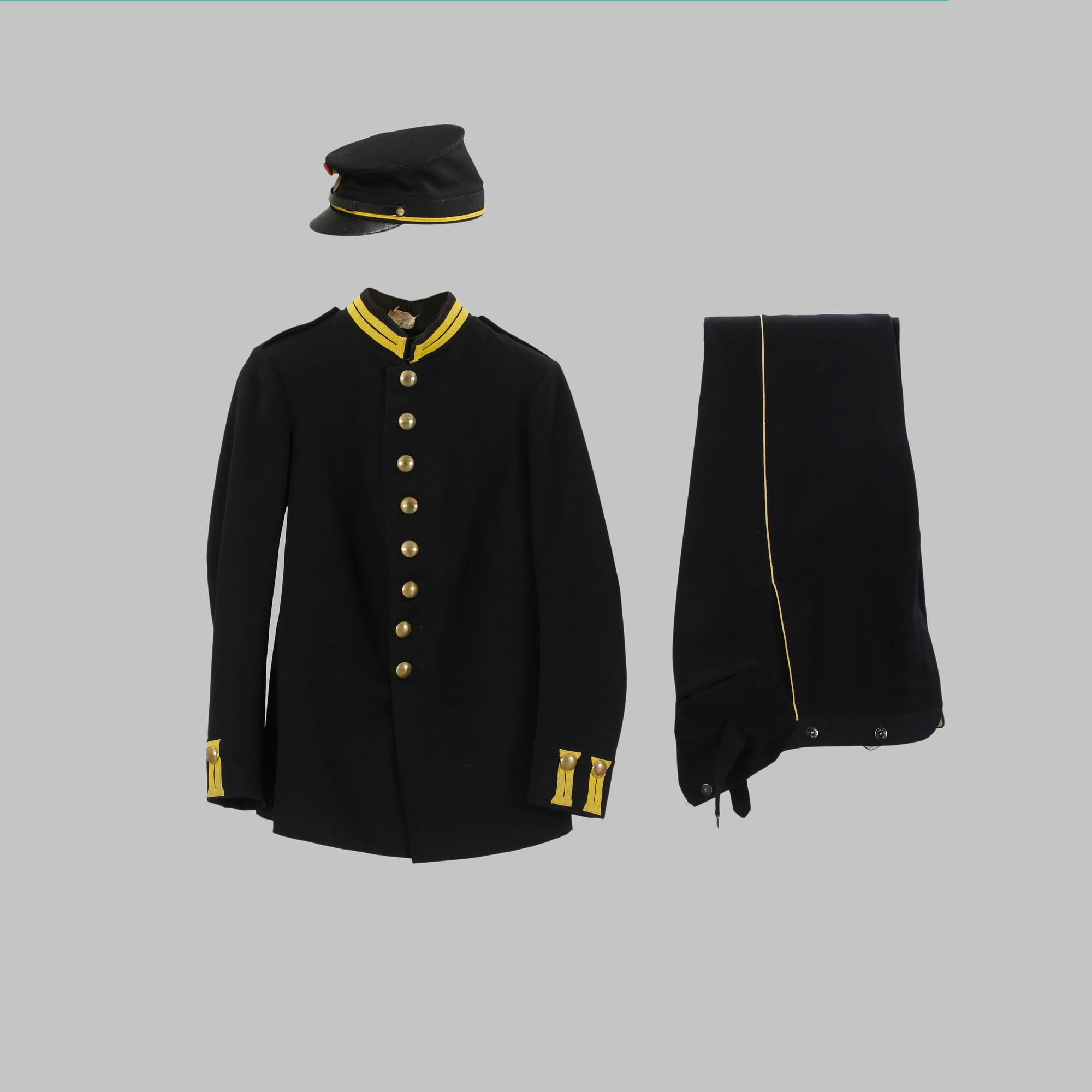 UNIFORM samt HATT, för manskap, Sverige, 1900-talets början.