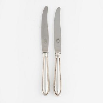 Knivar, silver, 12 st, modell "Pärl", 1900-talets första hälft.
