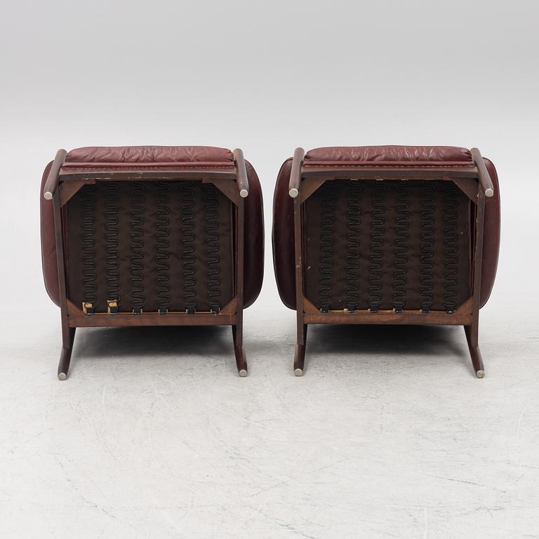 Gunnar Kentemo, a pair of armchairs, Göte Möbler, Sweden, 1970's.