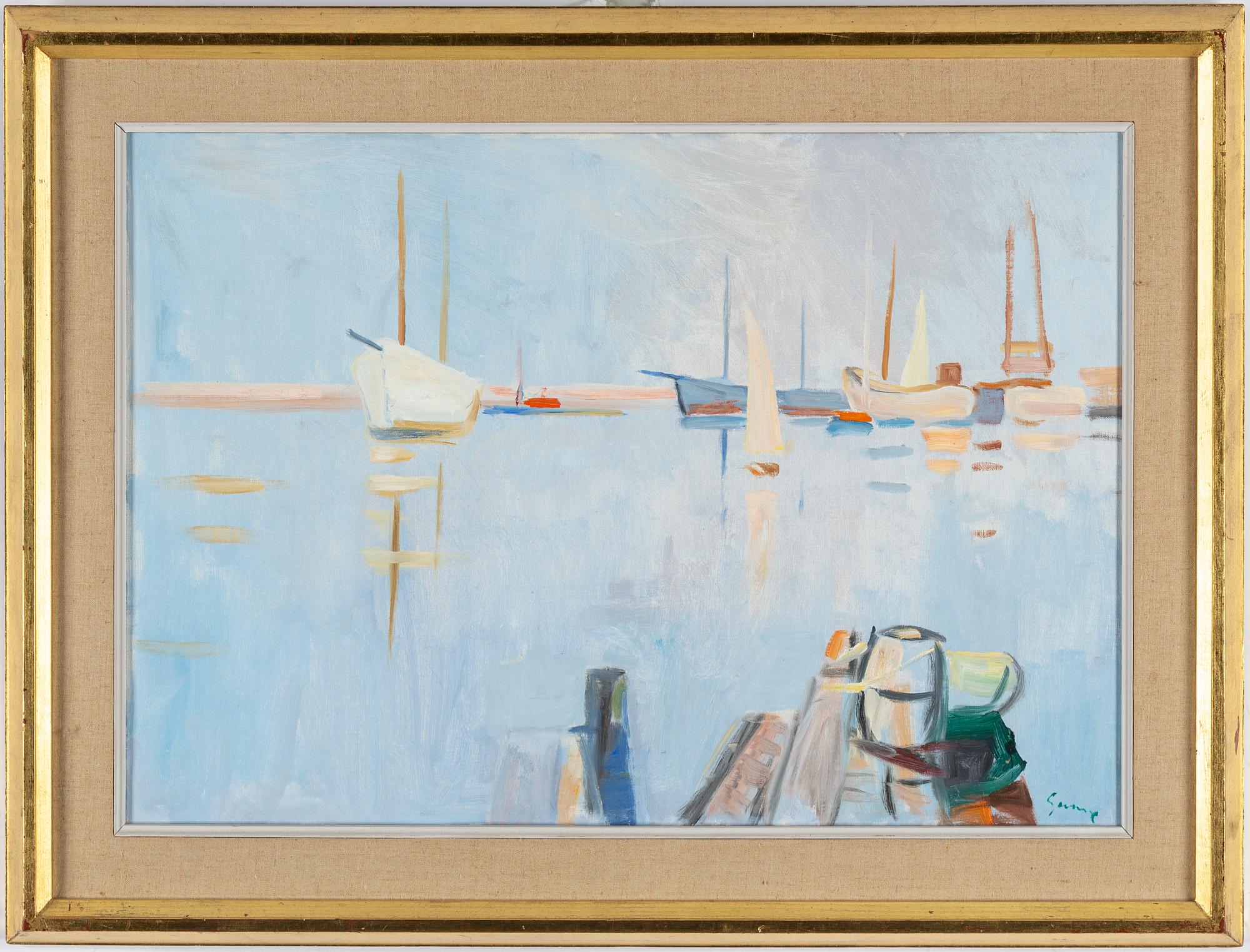 CARL GUNNE, oil canvas, signed.