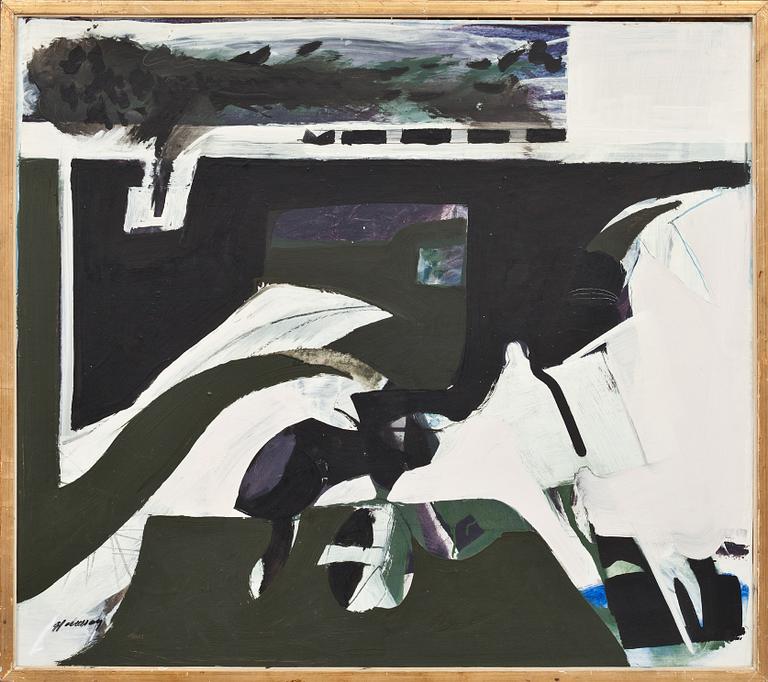 GUNNAR JOHNSSON, olja på pannå. Signerad.