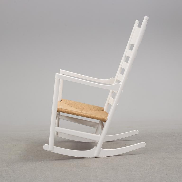 A 'CH-45' rocking chair by Hans J Wegner, Carl Hansen, Odense, Denmark.