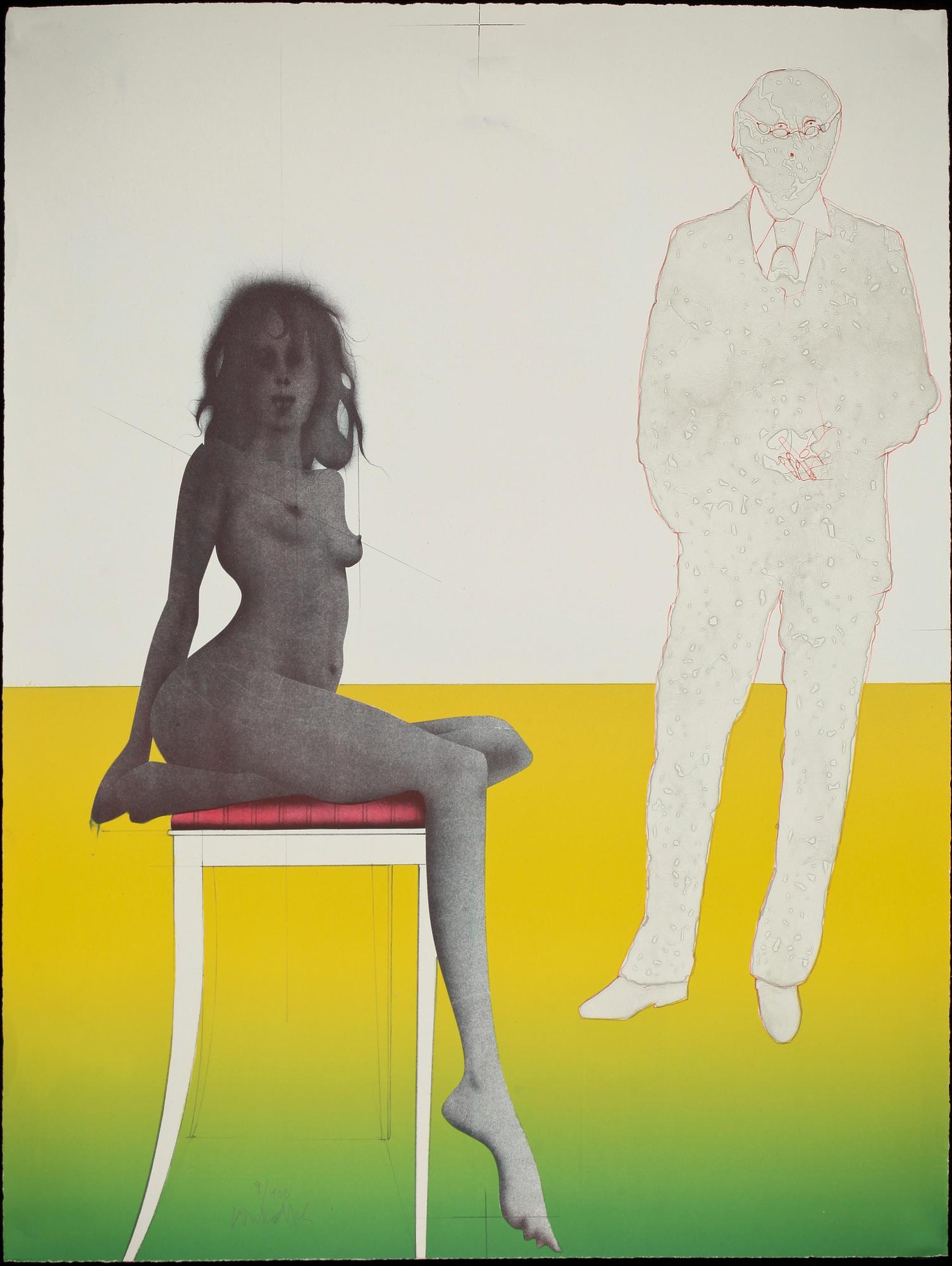 PAUL WUNDERLICH, litografi, sign och numr 9/100.