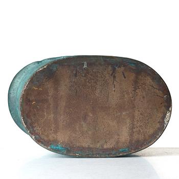 Signe Persson-Melin, a green patinated bronze "Barca" jardinière by Skånska Klockgjuteriet AB, Hannas, Sweden 1999.