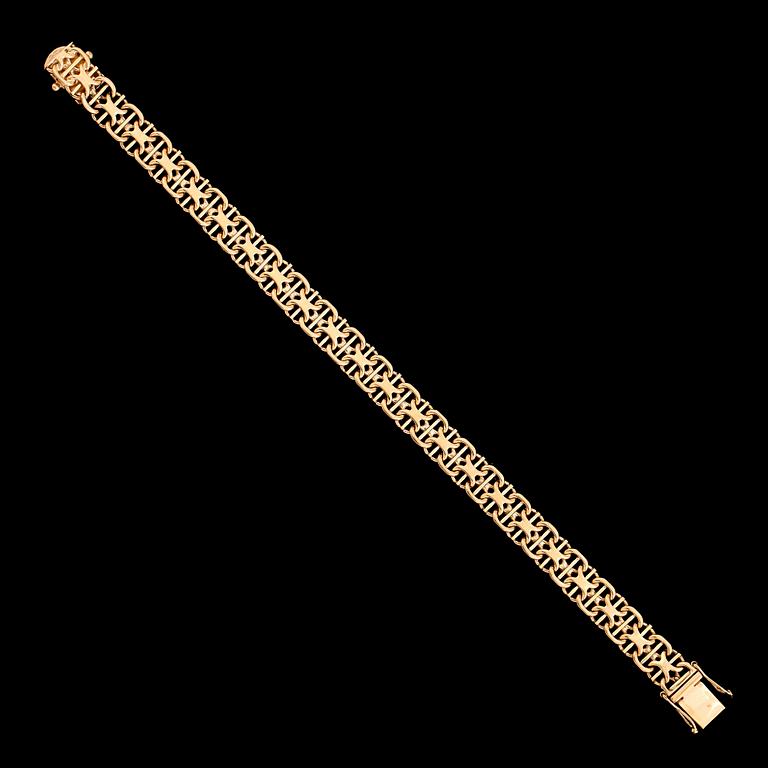 ARMBAND, 18K guld ÄSA Ädelsmycken, Stockholm 1965. Vikt ca 23 g.