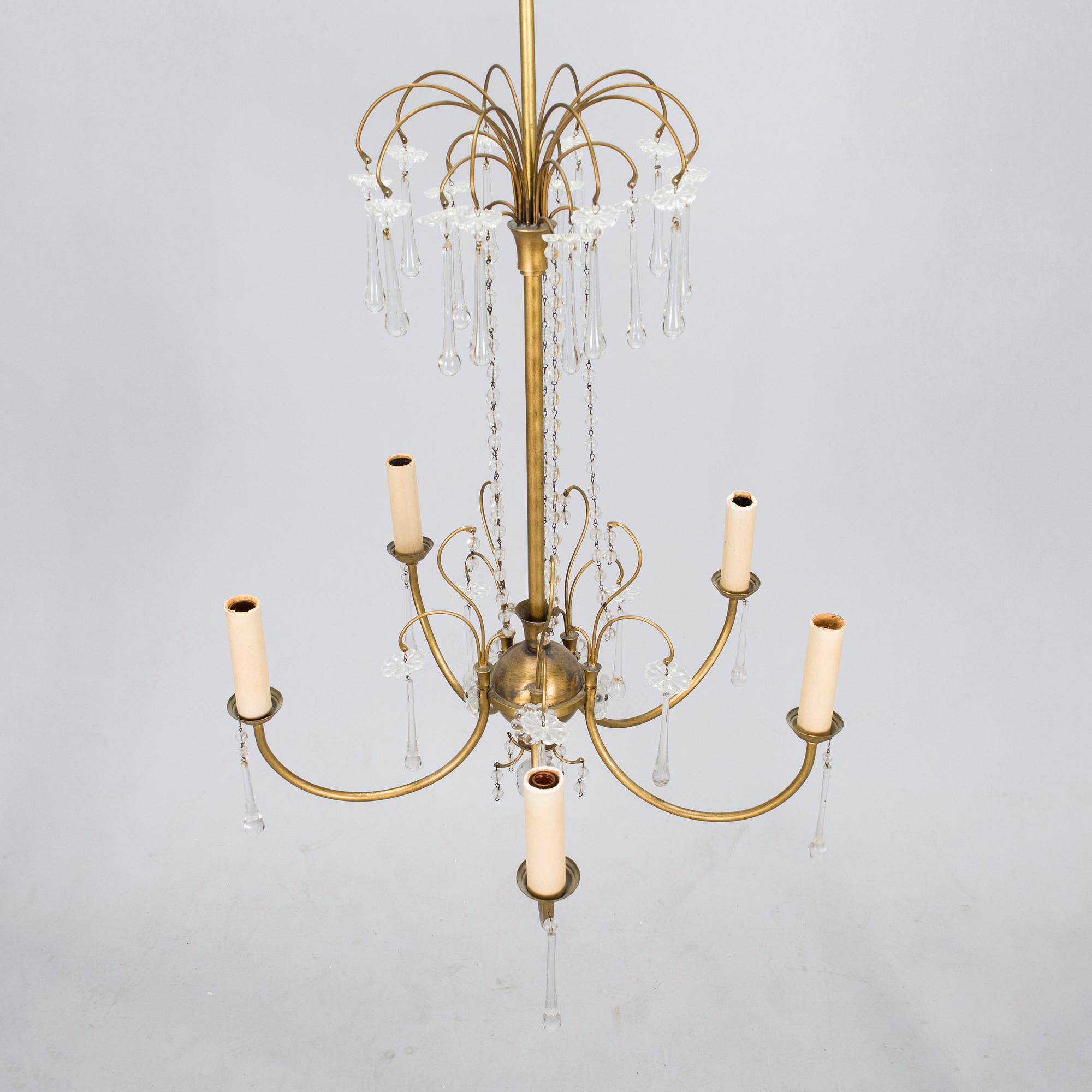 Lisa Johansson-Pape, taklampa, modell 15, Stockmann Orno 1940-tal.