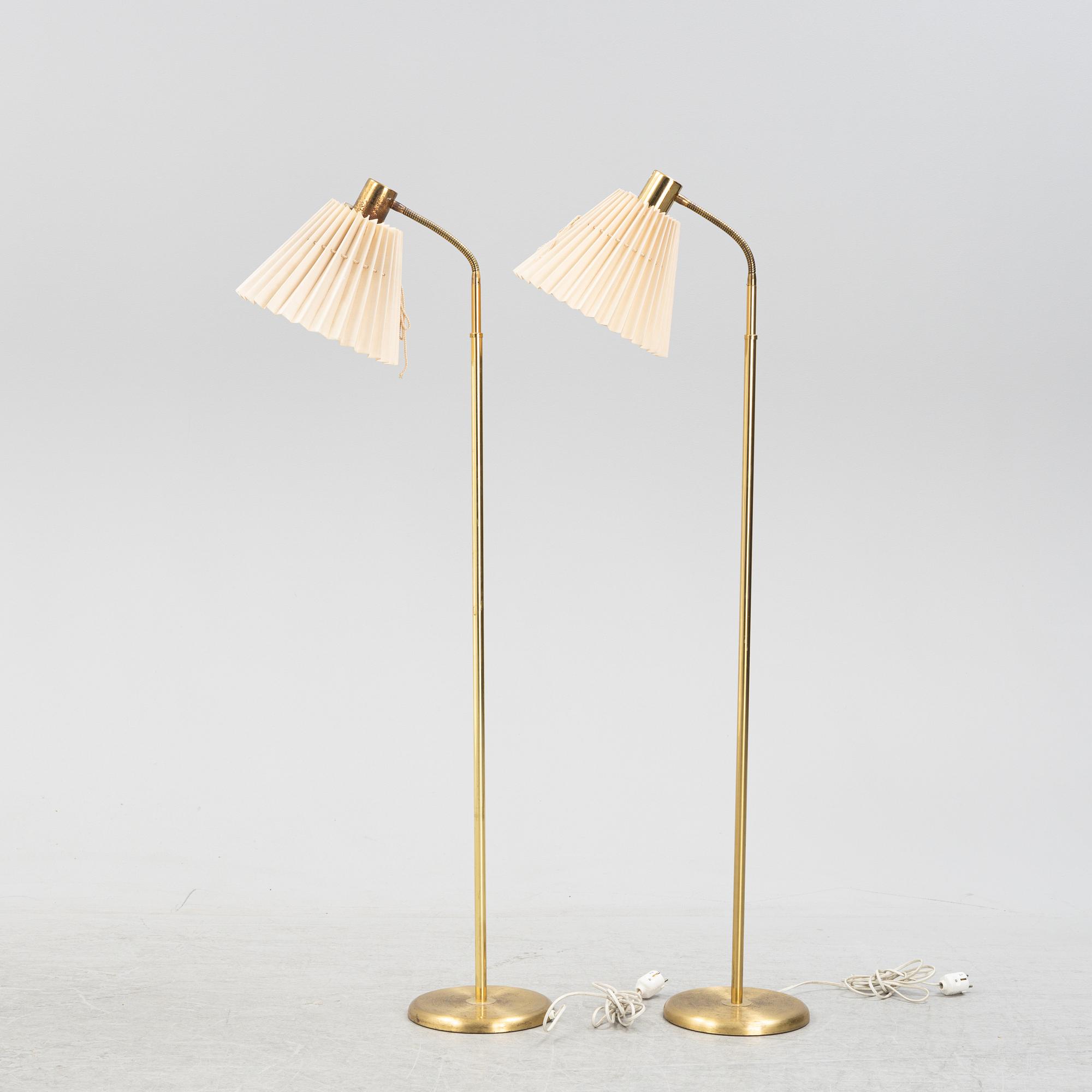 Golvlampor, ett par, modell 7210, Boréns, 1960-tal.