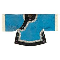 A female silk robe/over coat for winter, Qing dynasty, 19th century.