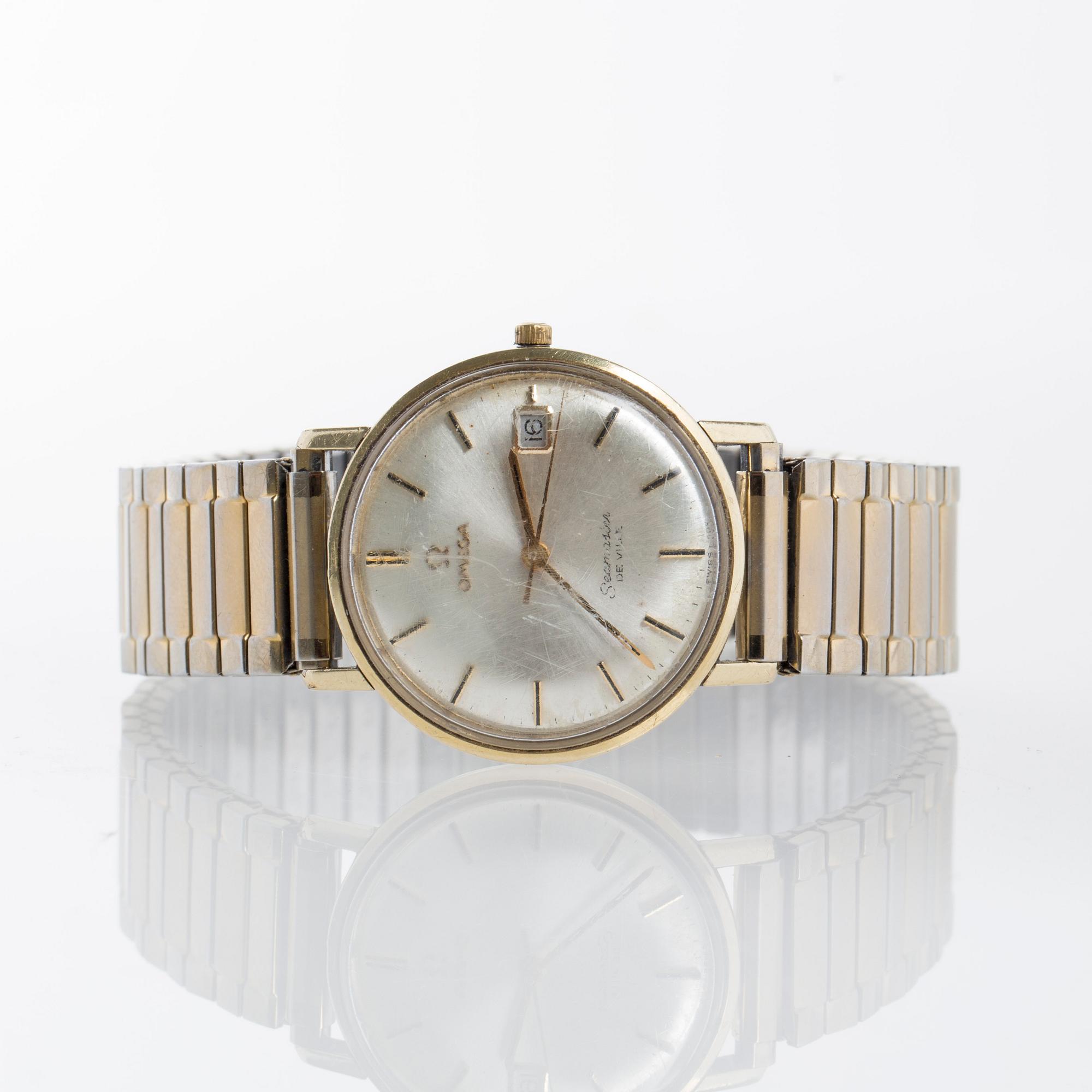 ARMBANDSUR, Omega Seamaster , De ville, guld och stål. Ej originallänk.
