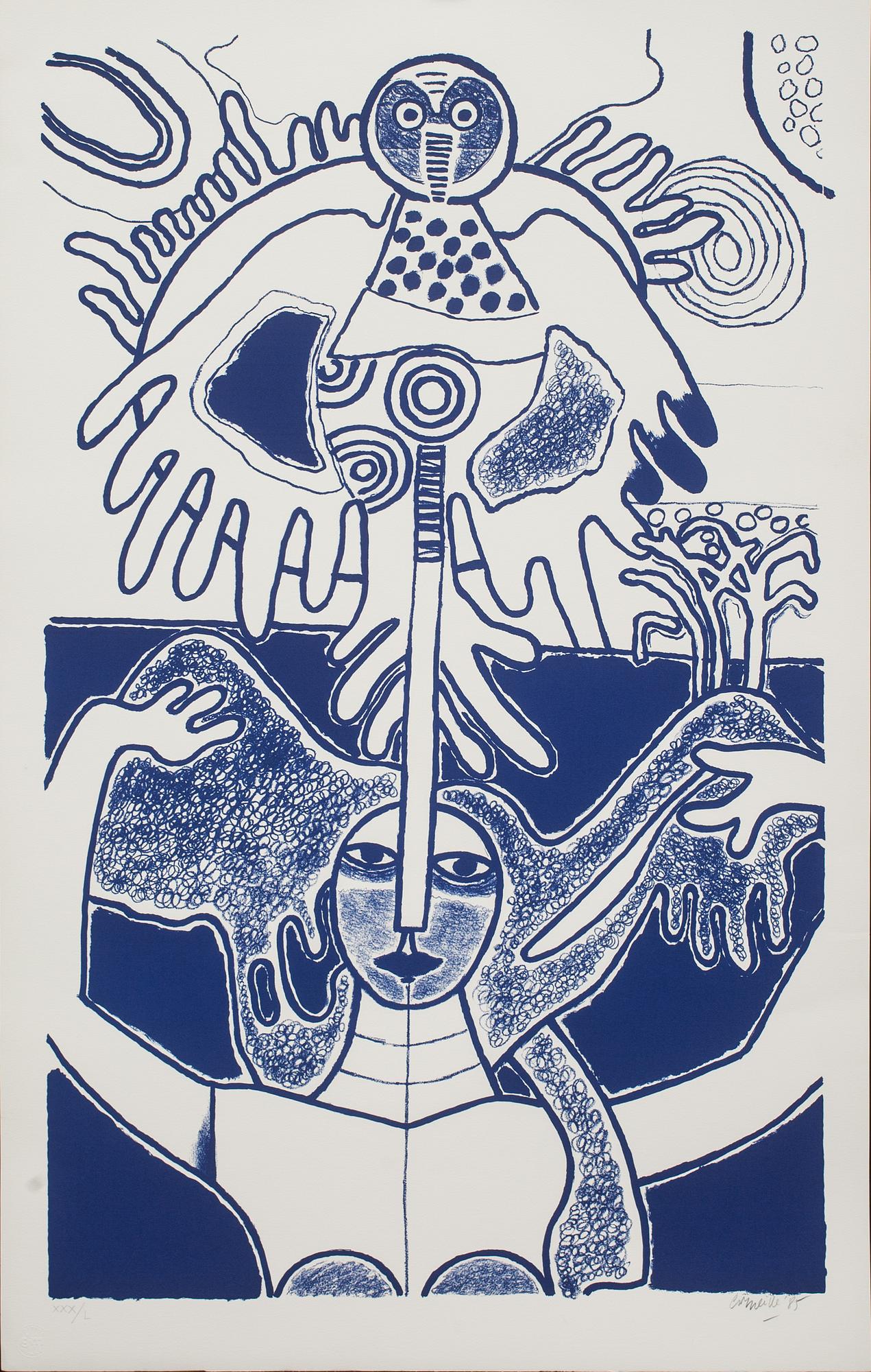 BEVERLOO CORNEILLE, färgserigrafi, signerad, numrerad XXX/L och daterad- 85.