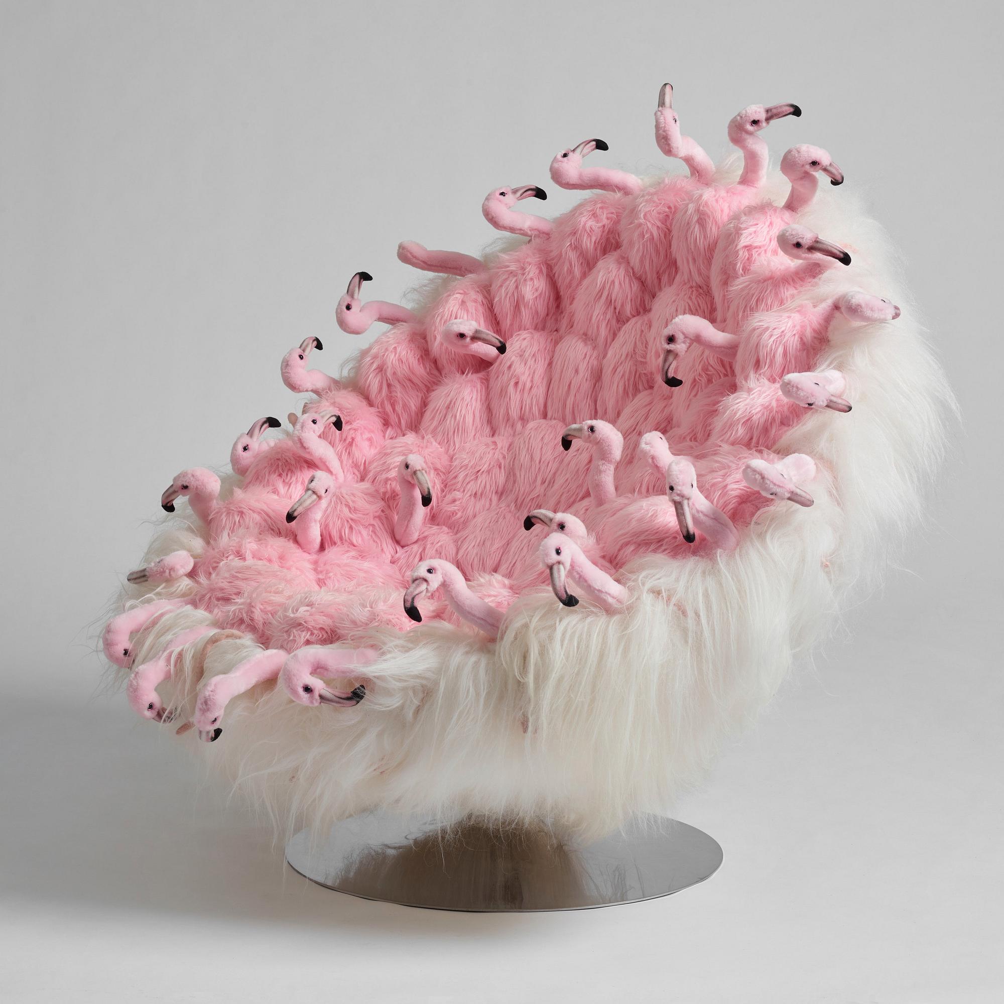 Alexis Verstraeten & Pauline Montironi, "Miss Flamingo" fåtölj, AP Collection, ed. AP1, Belgien 2017.