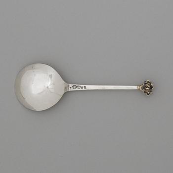 A Swedish 18th century parcel-gilt spoon, Christoffer Bauman, Hudiksvall 1788.