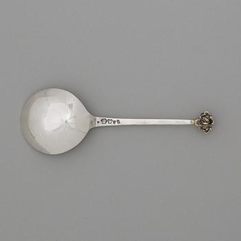 A Swedish 18th century parcel-gilt spoon, Christoffer Bauman, Hudiksvall 1788.