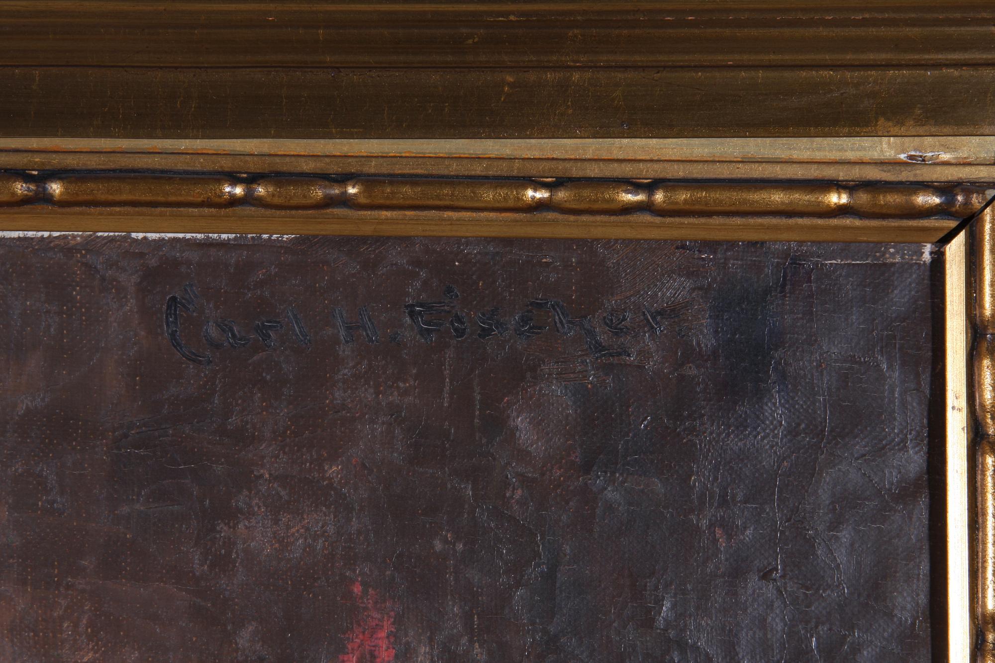 FISCHER, CARL H. Olja på duk. Sign.